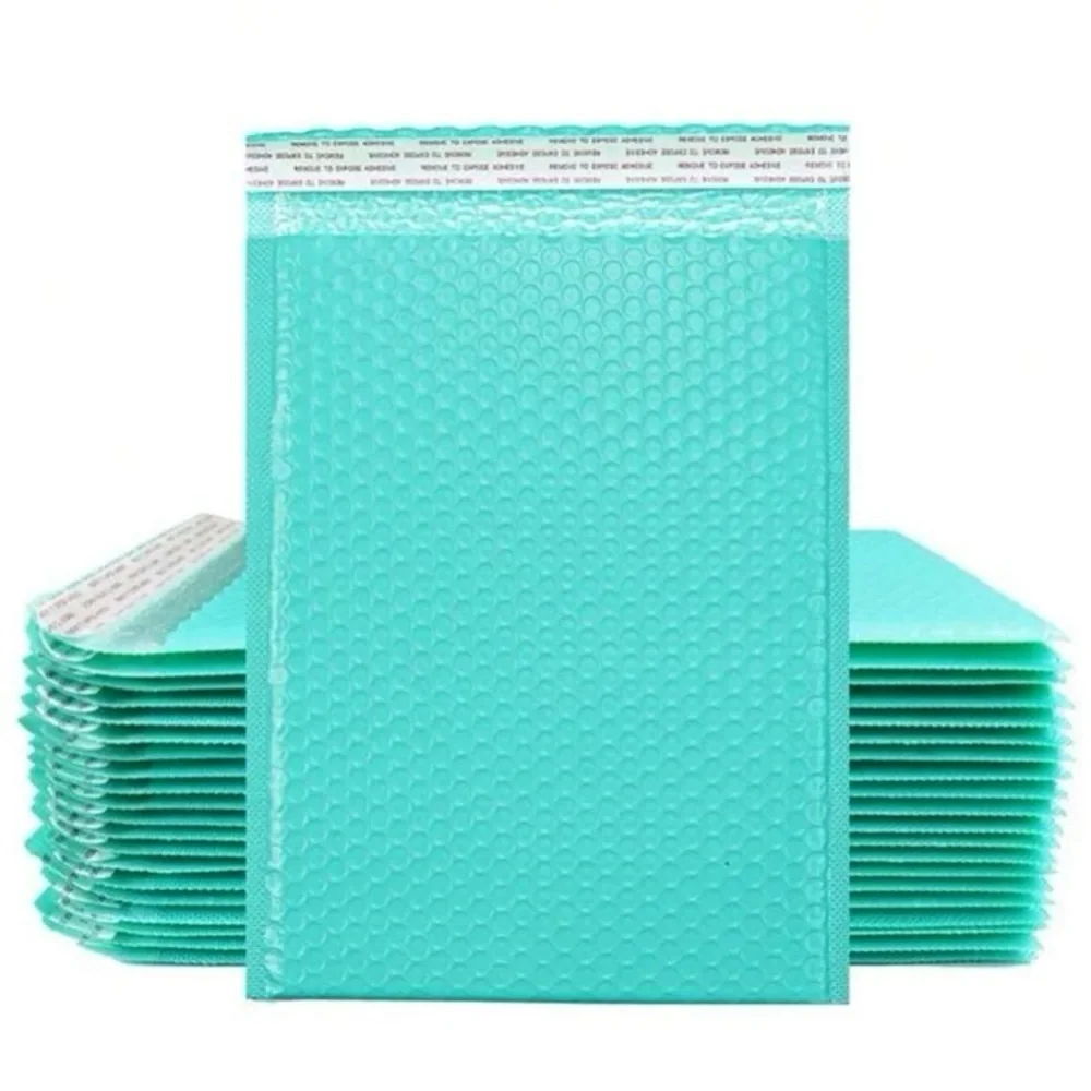 5pcs Solid Color Bubble Mailer Bag, Simple Multi-purpose Waterproof Self- new